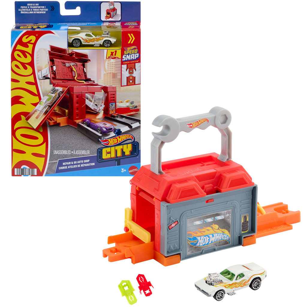imagen de Hot Wheels: Ciudad Taller de Reparación y Go set de pista base – Mattel 1