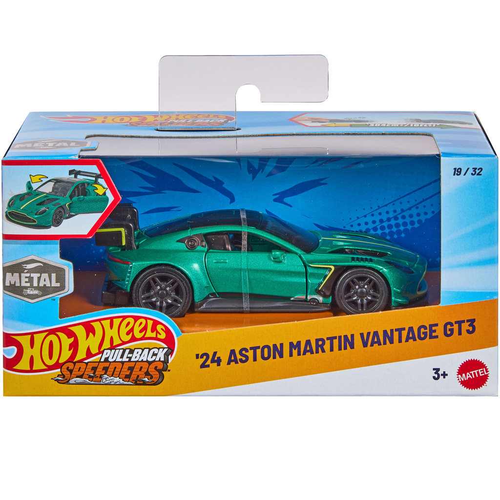 imagen de Hot Wheels: Coche de juguete de fricción Aston Martin Vantage GT3 1/43 - Mattel 1