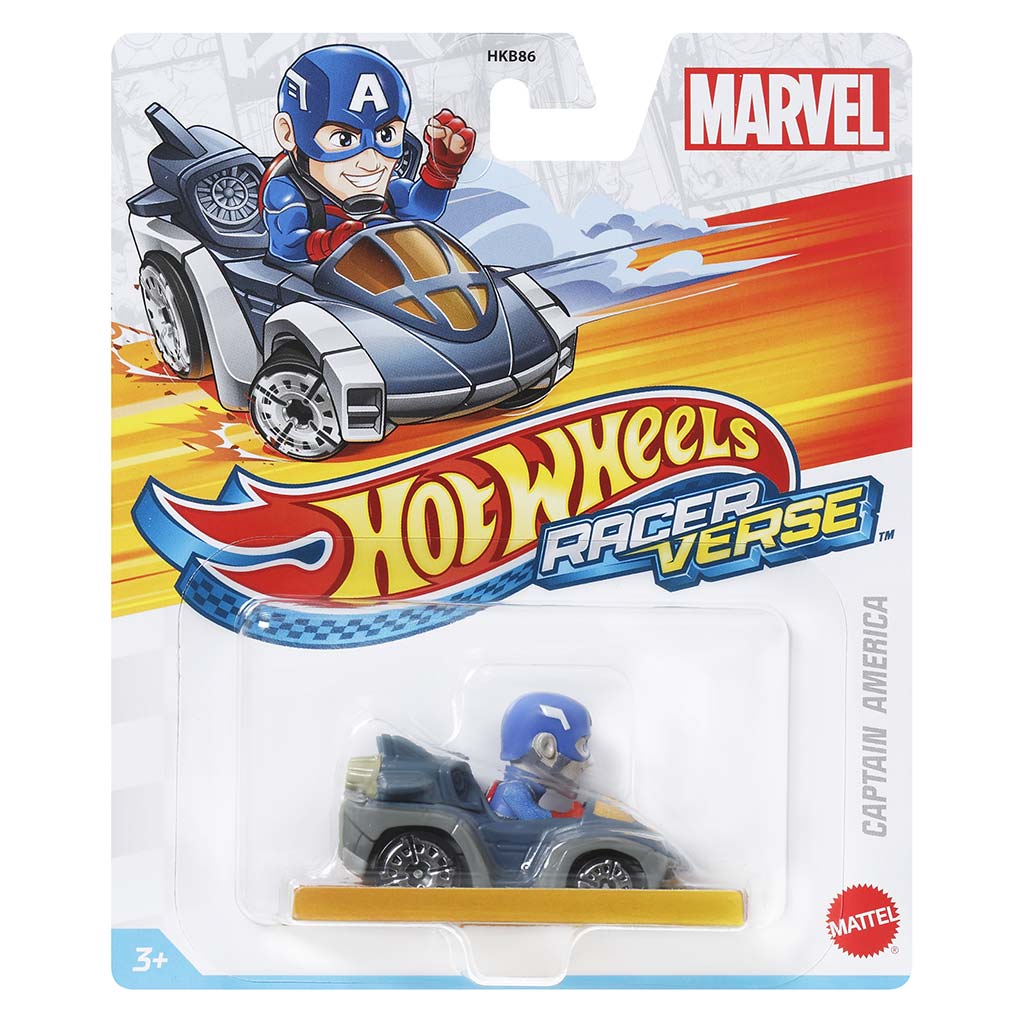 imagen de Hot Wheels: Coche pequeño de América Capitán RacerVerse 1/64 – Mattel 1