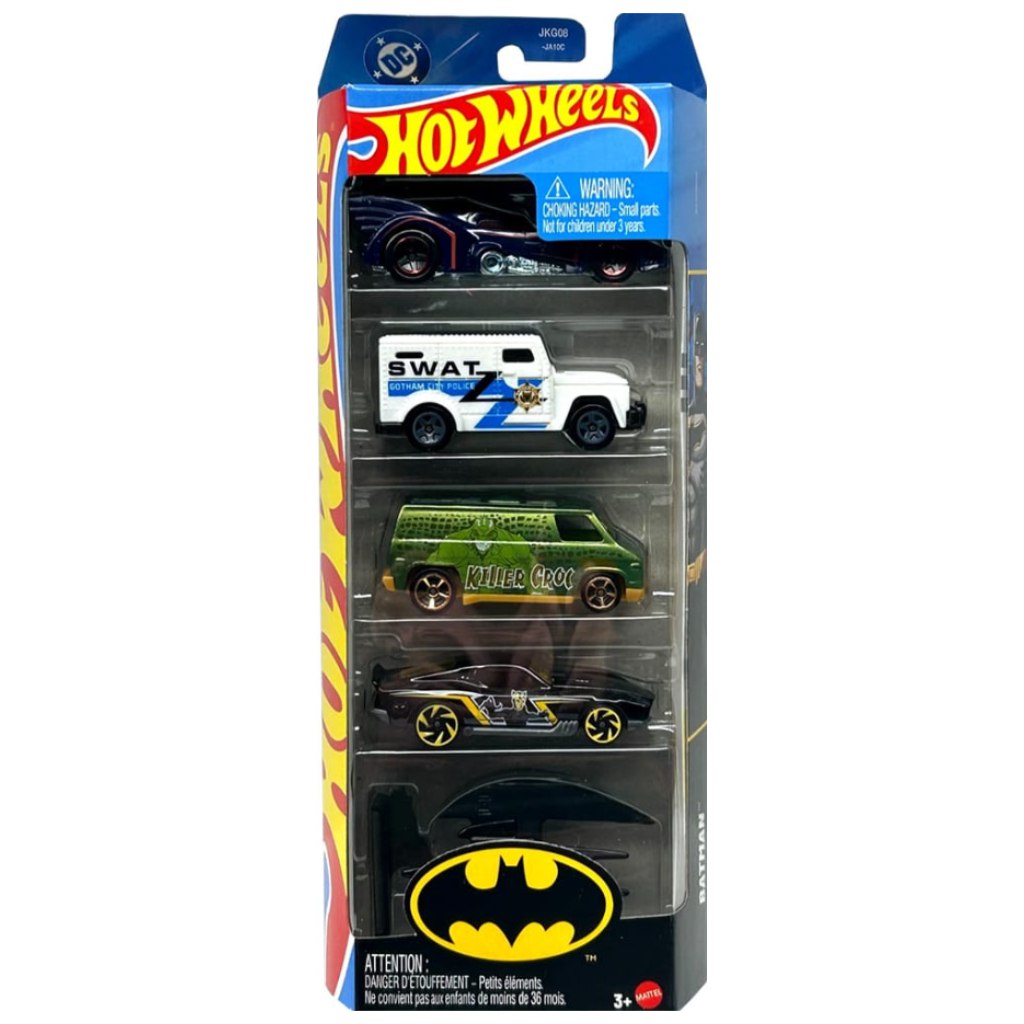 imagen de Hot Wheels: Conjunto de coches pequeños de 5 vehículos de Batman - Mattel 1