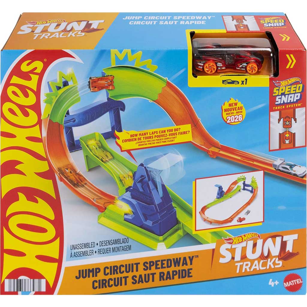 imagen de Hot Wheels: Conjuntos de pistas de campeonato - Carrera circular con salto - Mattel 1