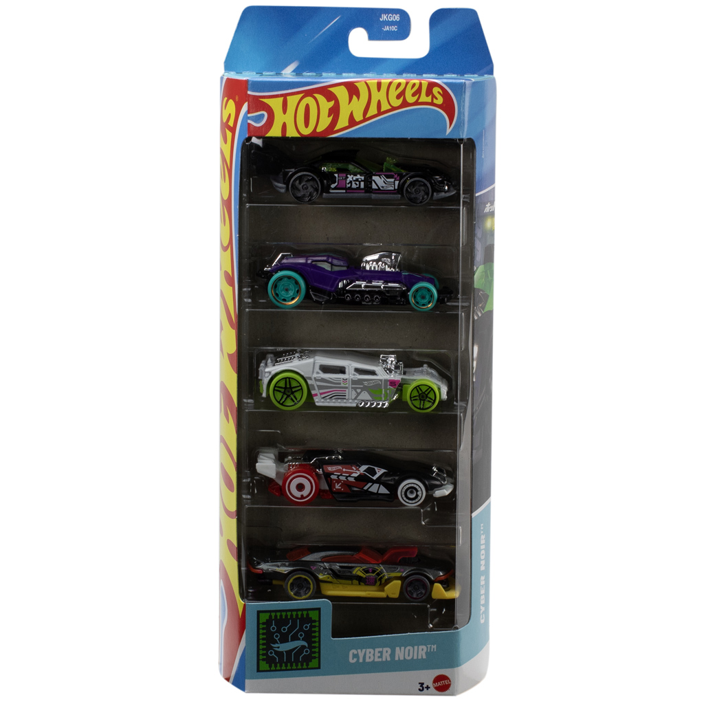 imagen de Hot Wheels: Cyber Noir set de 5 coches en miniatura 1/64 – Mattel 1