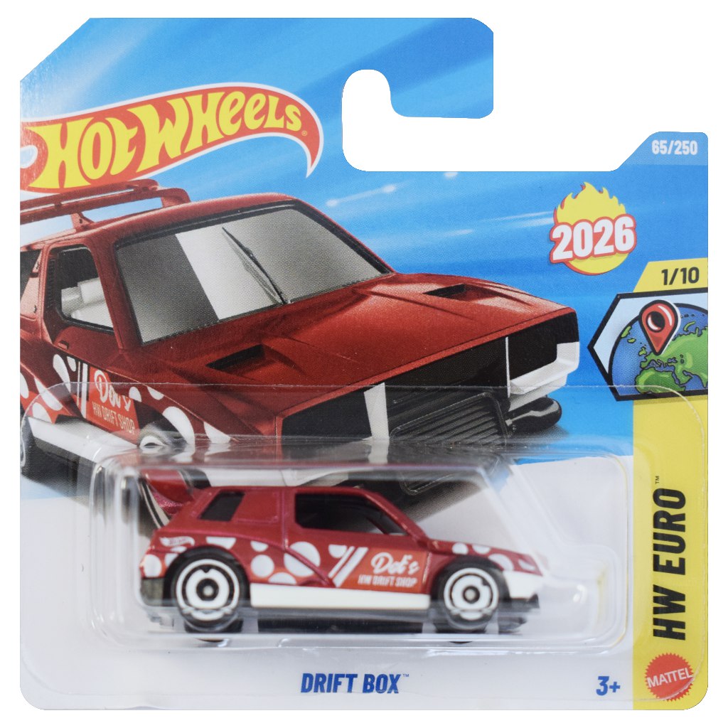 imagen de Hot Wheels: Drift Box coche pequeño burdeos 1/64 - Mattel 1