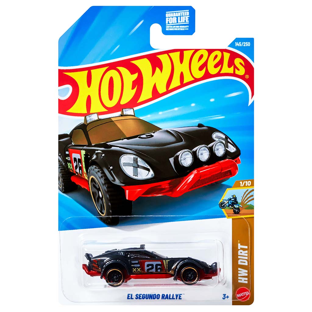 imagen de Hot Wheels: El Segundo Rallye cochecito rojo-negro 1/64 - Mattel 1