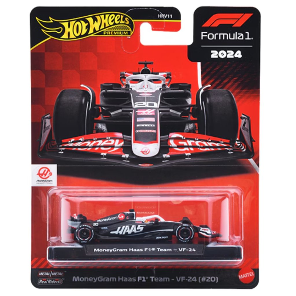imagen de Hot Wheels Fórmula 1: MoneyGram Haas VF-24 (#20) cochecito 1/64 - Mattel 1