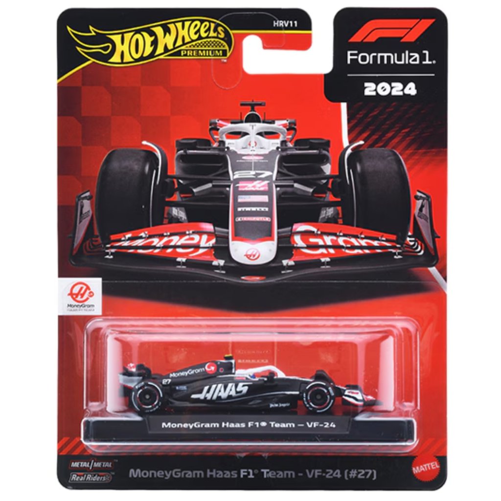 imagen de Hot Wheels Fórmula 1: MoneyGram Haas VF-24 (#27) cochecito 1/64 - Mattel 1