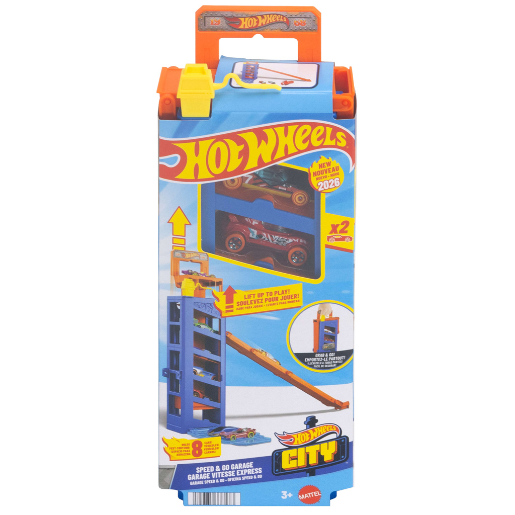 imagen de Hot Wheels: Garaje de inicio turbo con 2 coches pequeños - Mattel 1