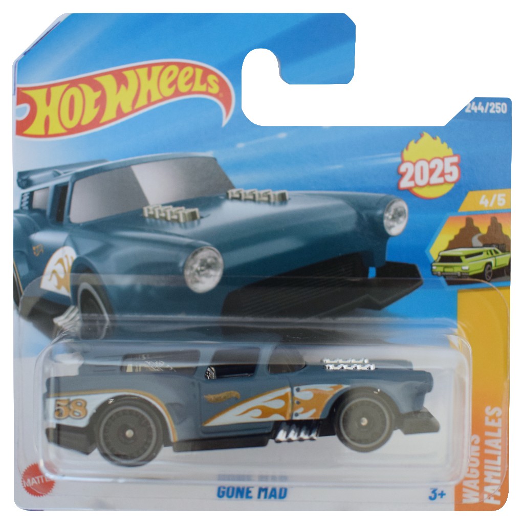 imagen de Hot Wheels: Gone Mad coche pequeño azul 1/64 - Mattel 1