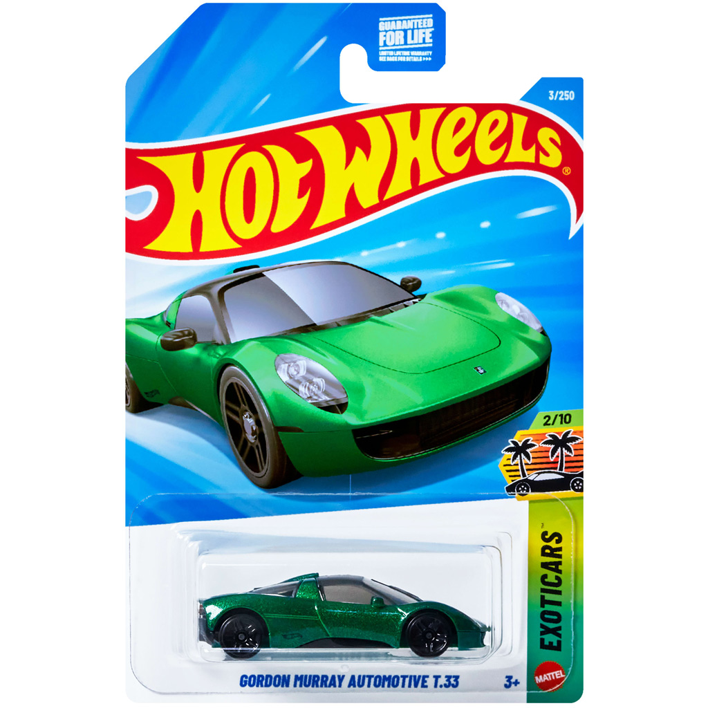 imagen de Hot Wheels: Gordon Murray Automotive T.33 coche pequeño verde 1/64 – Mattel 1