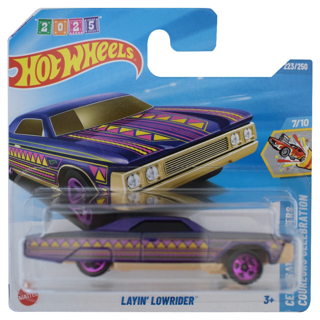 imagen de Hot Wheels: Layin' Lowrider coche pequeño lila 1/64 - Mattel 1