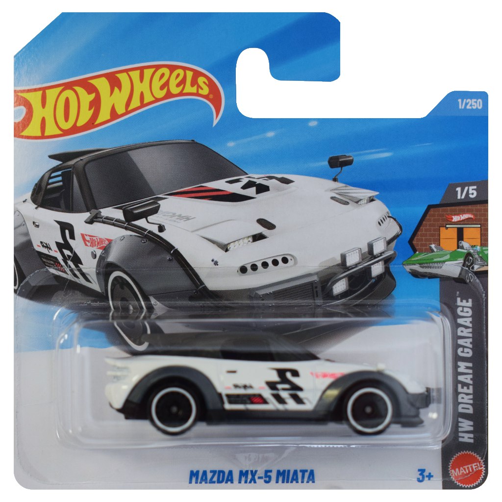 imagen de Hot Wheels: Mazda MX-5 Miata coche blanco 1/64 - Mattel 1