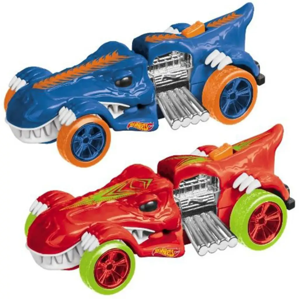 imagen de Hot Wheels - Mighty Speeders: Coche pequeño T-Rextroyes con luz y sonido 13cm 1