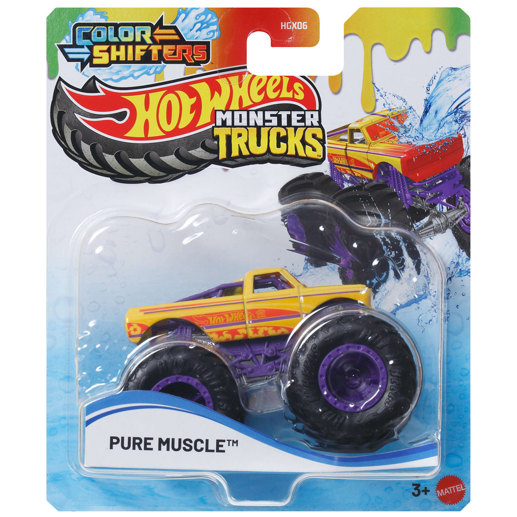 imagen de Hot Wheels Monster Truck: Pure Muscle cochecito de cambio de color 1/64 - Mattel 1