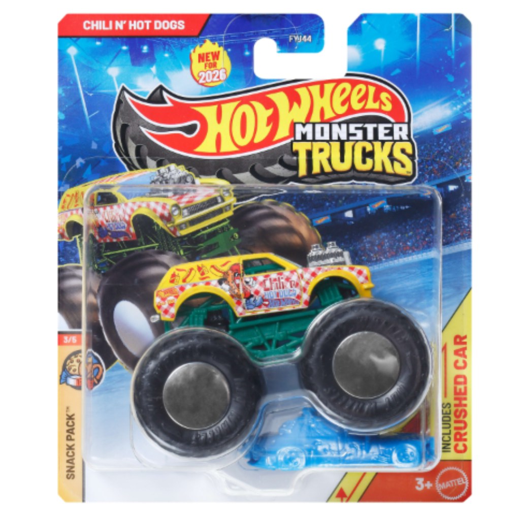 imagen de Hot Wheels Monster Trucks: Chili N’ Hot Dogs coche de monstruo 1/64 – Mattel 1
