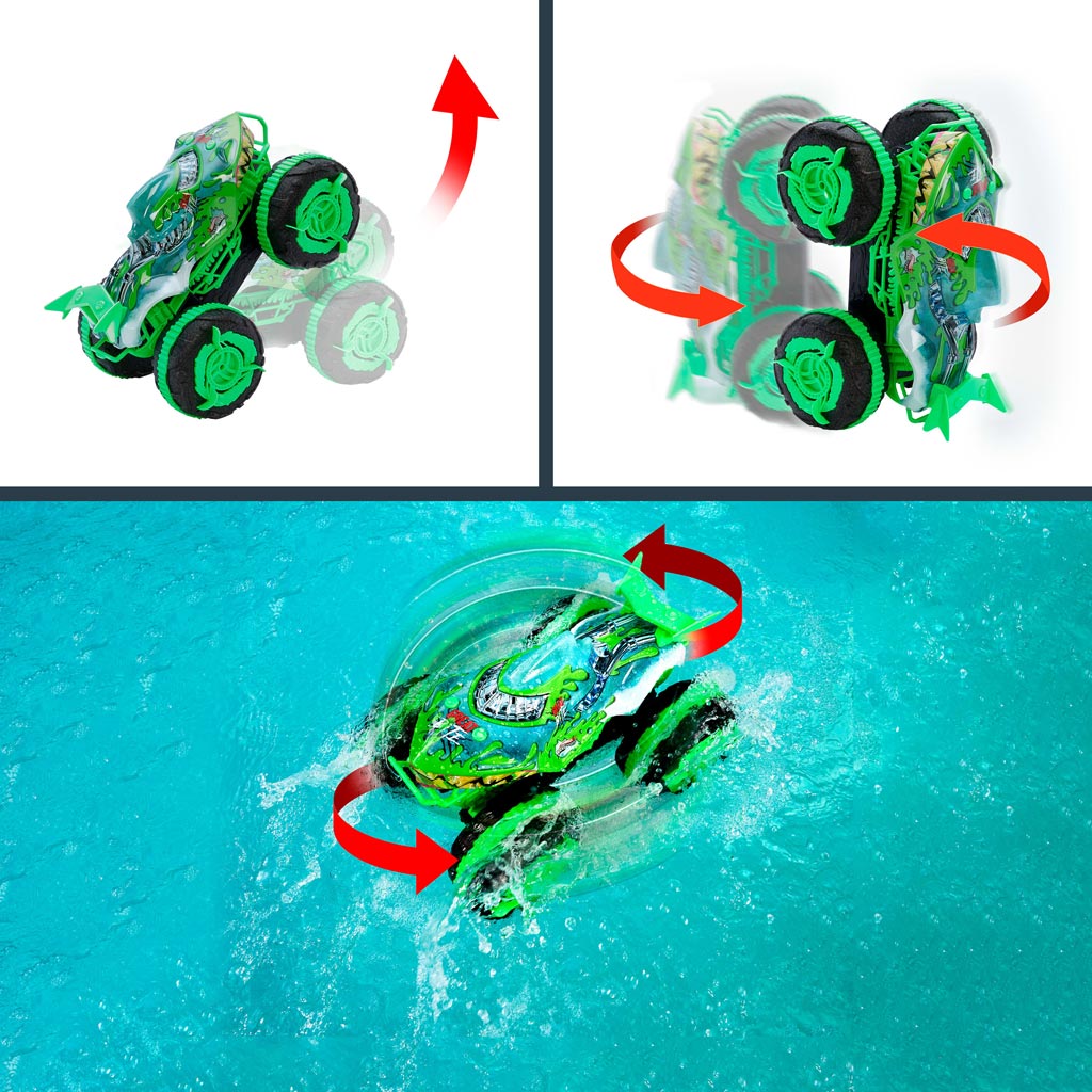 imagen de Hot Wheels Monster Trucks Control Remoto Anfibio Great Bite 1/15 - Mattel 3