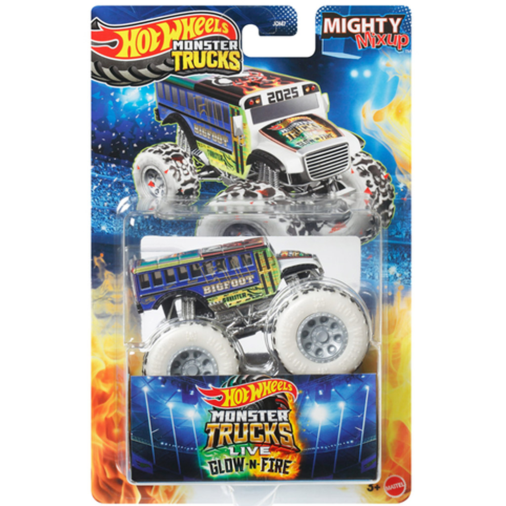 imagen de Hot Wheels Monster Trucks: Glow-n-Fire Live coche en miniatura 1/64 - Mattel 1