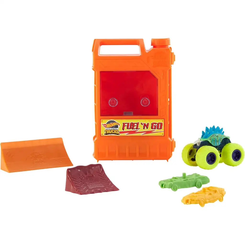 imagen de Hot Wheels Monster Trucks: Juego de garra de gasolina - Mattel 2
