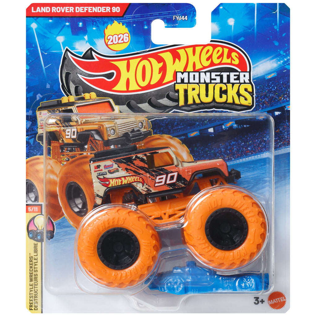 imagen de Hot Wheels Monster Trucks: Land Rover Defender coche pequeño 1/64 – Mattel 1
