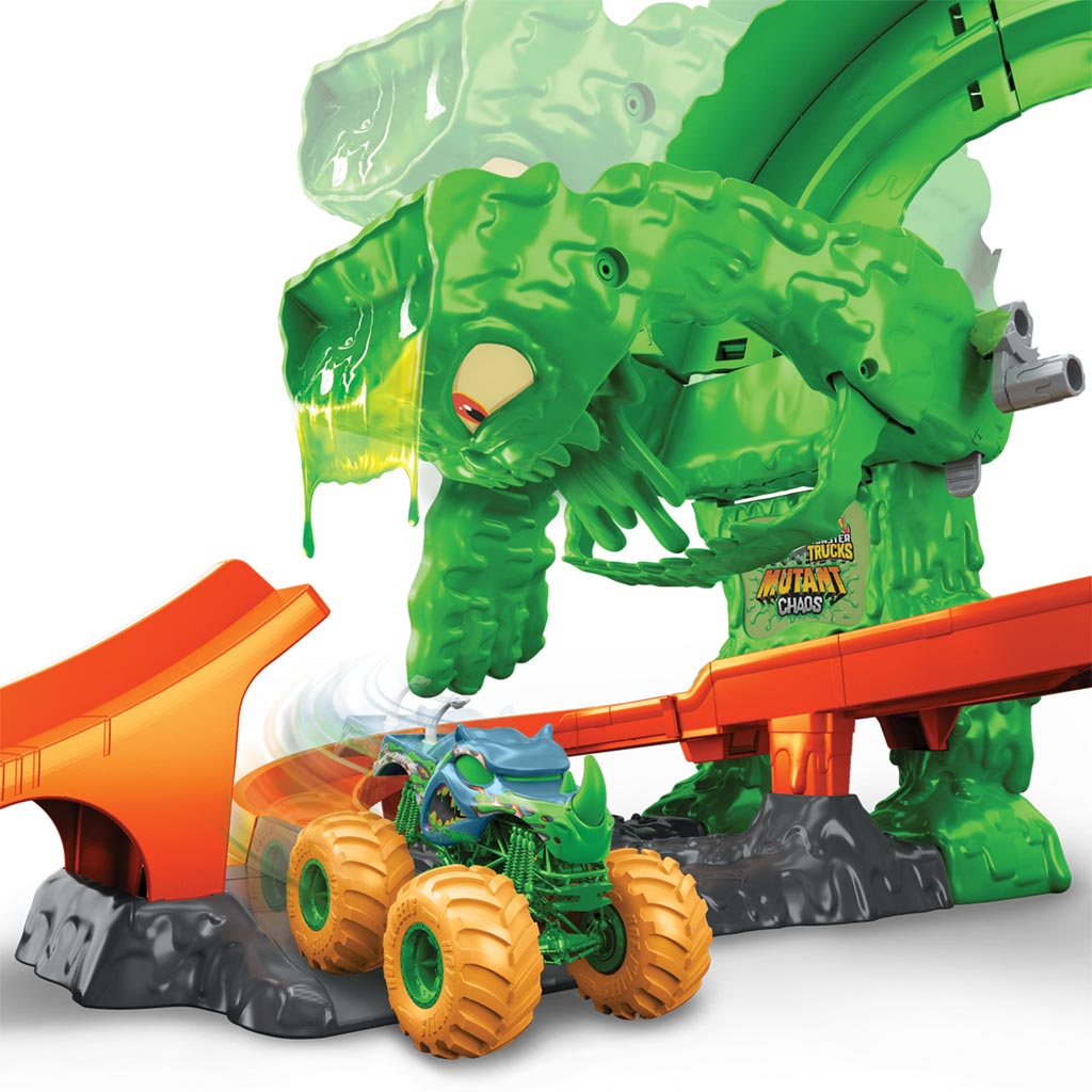 imagen de Hot Wheels Monster Trucks Monstruo de Slime Caos Pista - Mattel 5