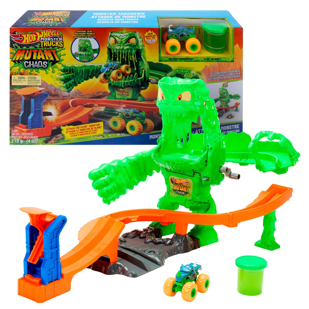 imagen de Hot Wheels Monster Trucks Monstruo de Slime Caos Pista - Mattel 1