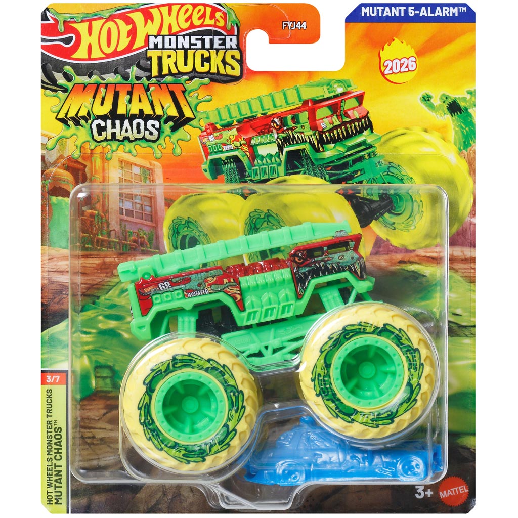 imagen de Hot Wheels Monster Trucks: Mutant 5-Alarm coche pequeño 1/64 – Mattel 1