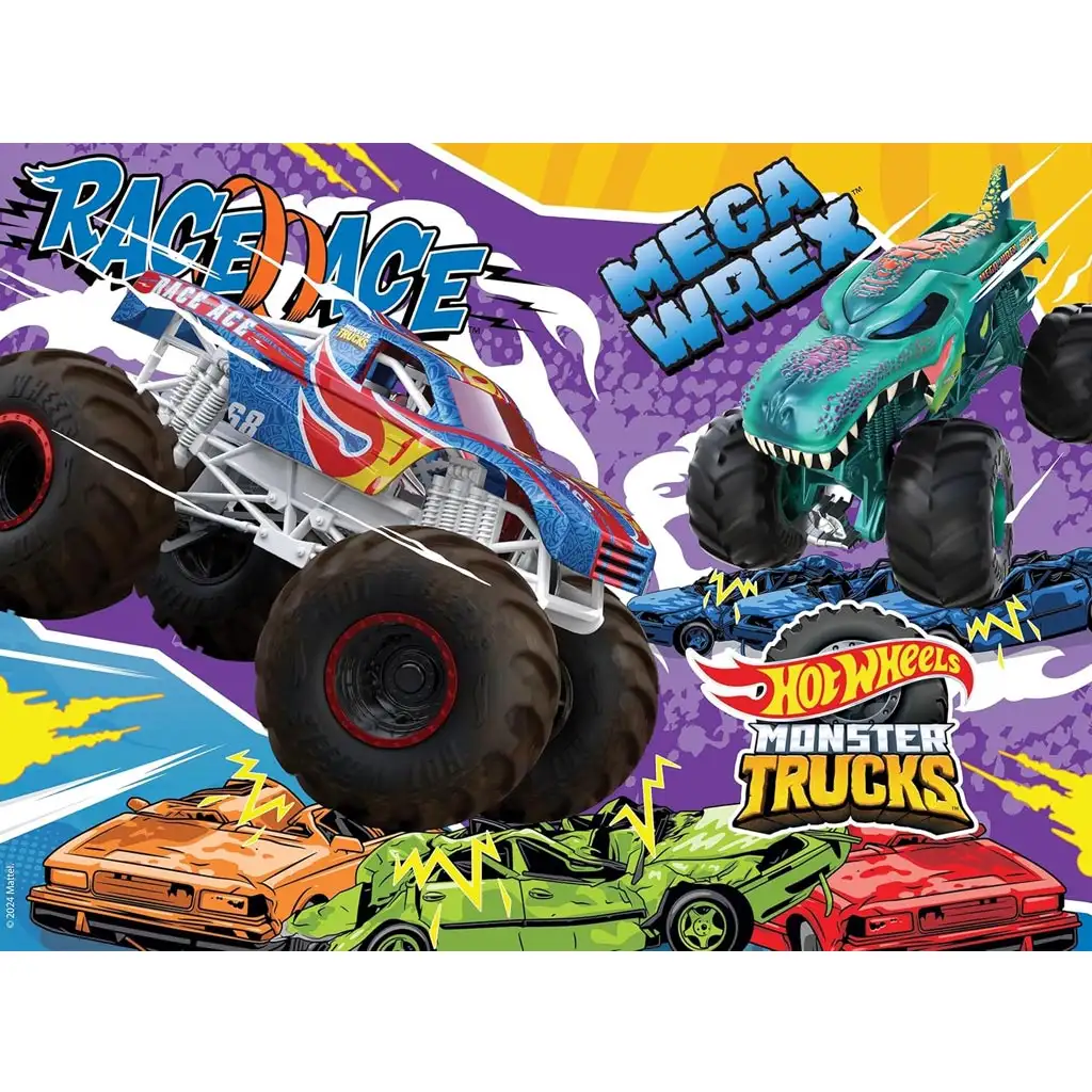 imagen de Hot Wheels Monster trucks puzzle de 48 piezas 35x25cm - Lisciani 2