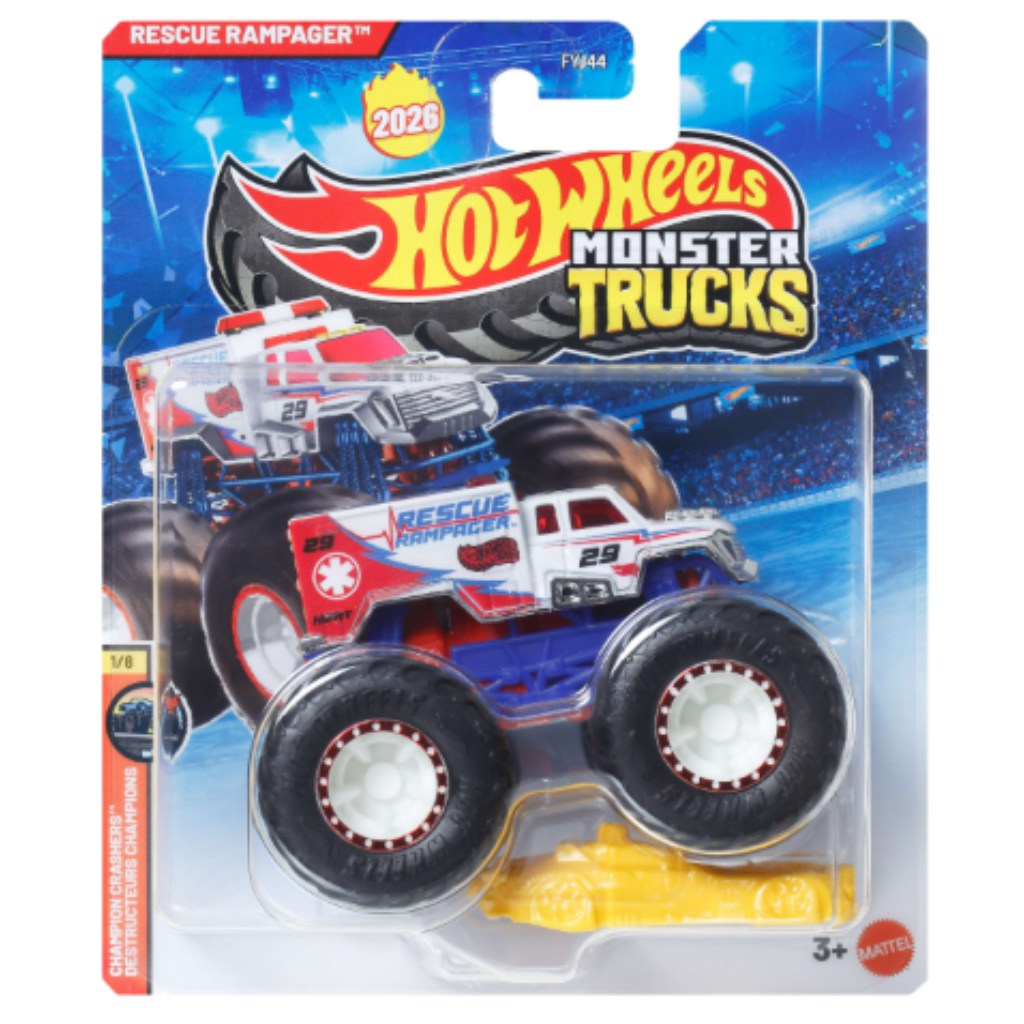 imagen de Hot Wheels Monster Trucks: Rescue Rampage coche de monstruo 1/64 – Mattel 1
