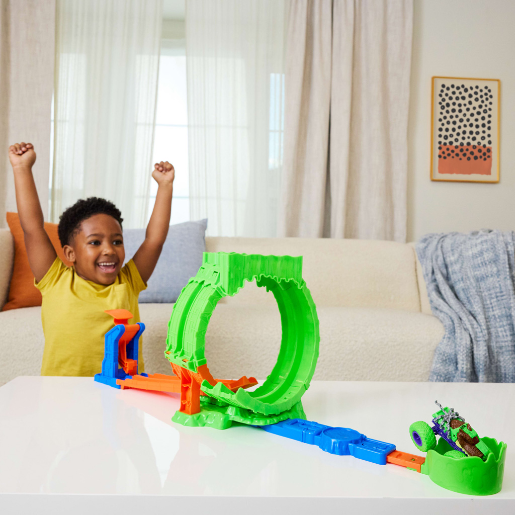 imagen de Hot Wheels Monster Trucks Slimehurok pista de carreras – Mattel 3