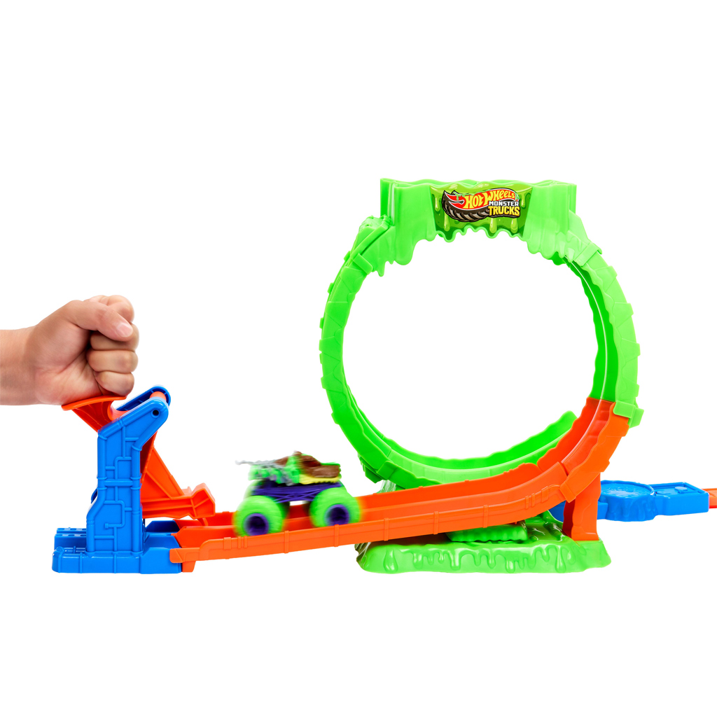 imagen de Hot Wheels Monster Trucks Slimehurok pista de carreras – Mattel 4