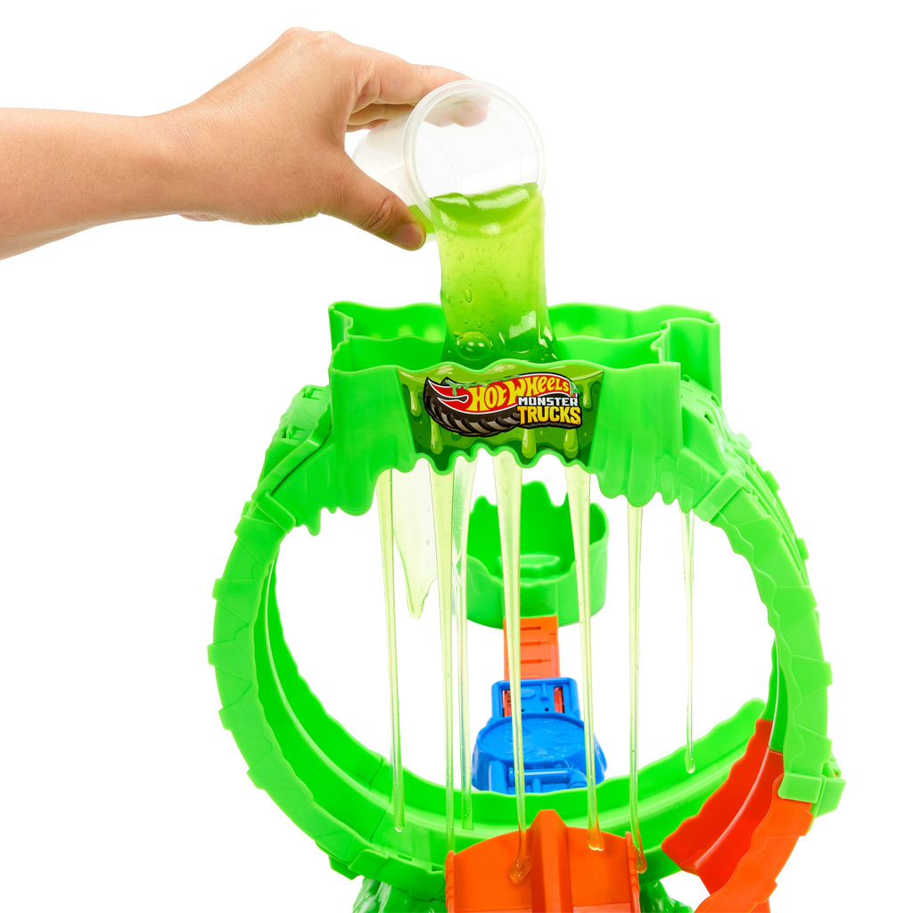 imagen de Hot Wheels Monster Trucks Slimehurok pista de carreras – Mattel 5
