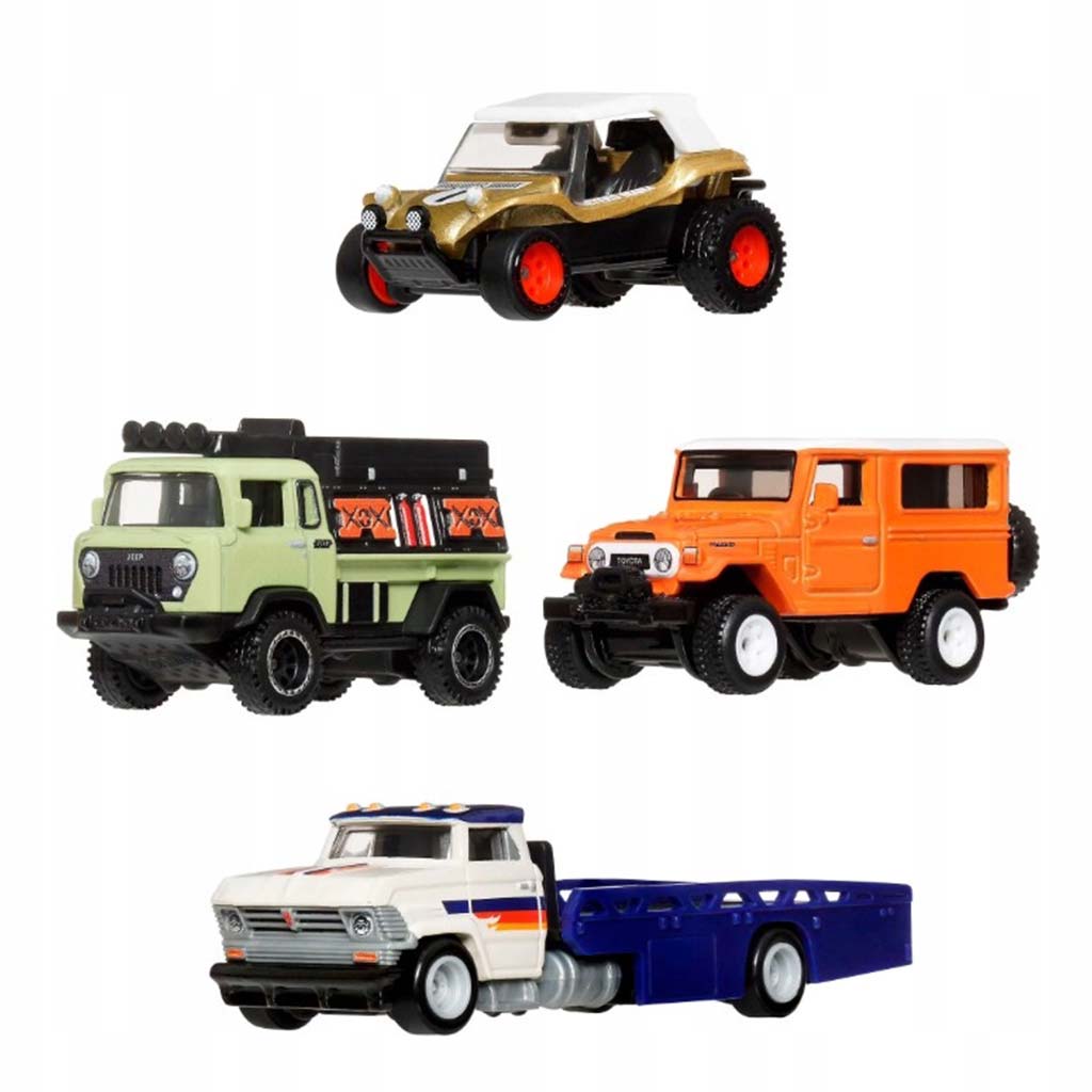 imagen de Hot Wheels: Paquete de 4 coches de aventura extrema Premium - Mattel 2