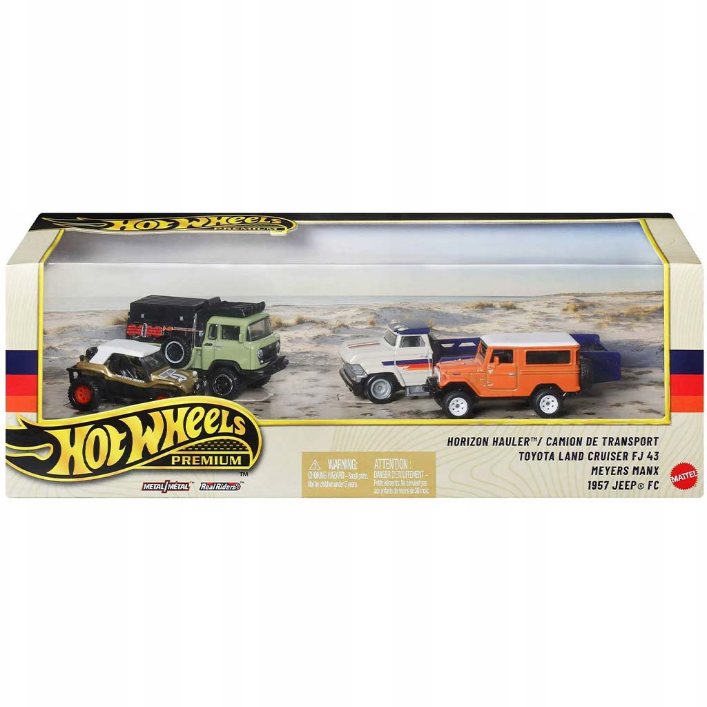 imagen de Hot Wheels: Paquete de 4 coches de aventura extrema Premium - Mattel 1