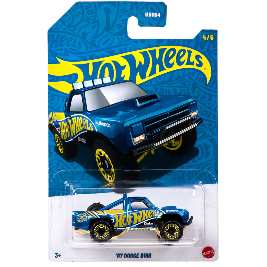 imagen de Hot Wheels Perla y Cromo: '87 Dodge D100 cochecito 1/64 - Mattel 1
