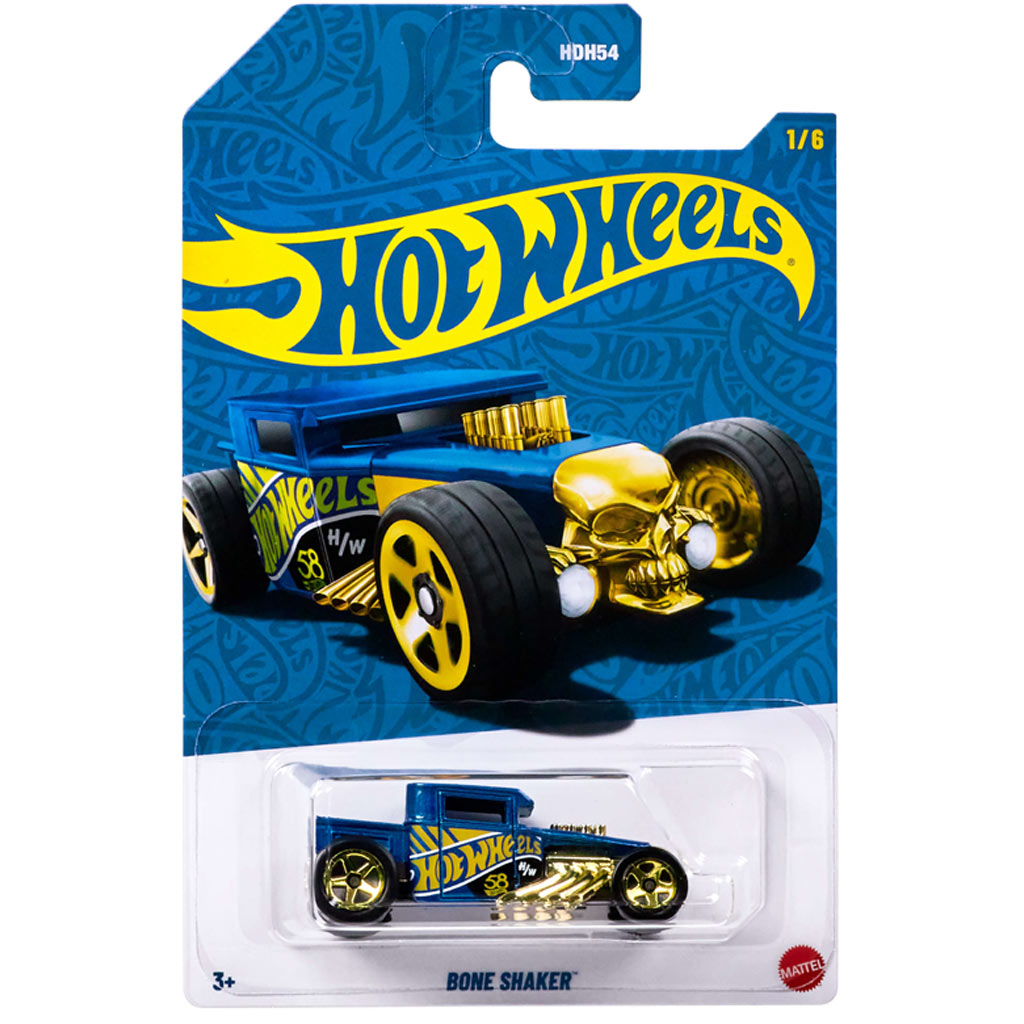 imagen de Hot Wheels Perla y Cromo: Bone Shaker coche pequeño 1/64 - Mattel 1