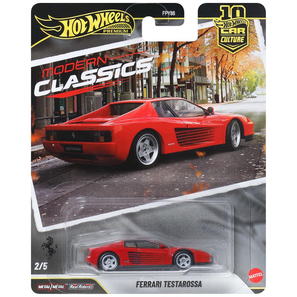 imagen de Hot Wheels Premium: Cool-tura Ferrari Testarossa cochecito 1/64 - Mattel 1