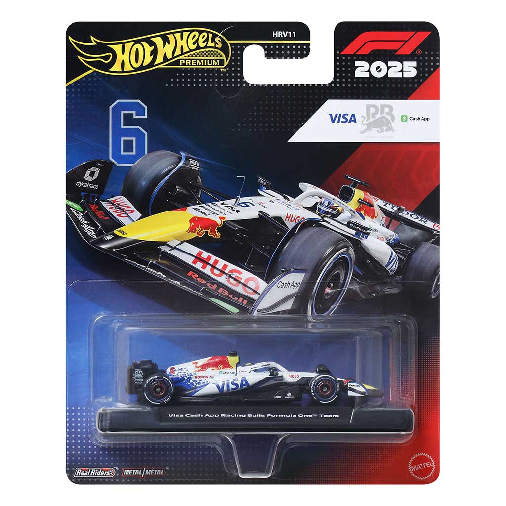 imagen de Hot Wheels Premium: Isack Hadjar Racing Bulls #6 Fórmula 1 cochecito 1/64 - Mattel 1