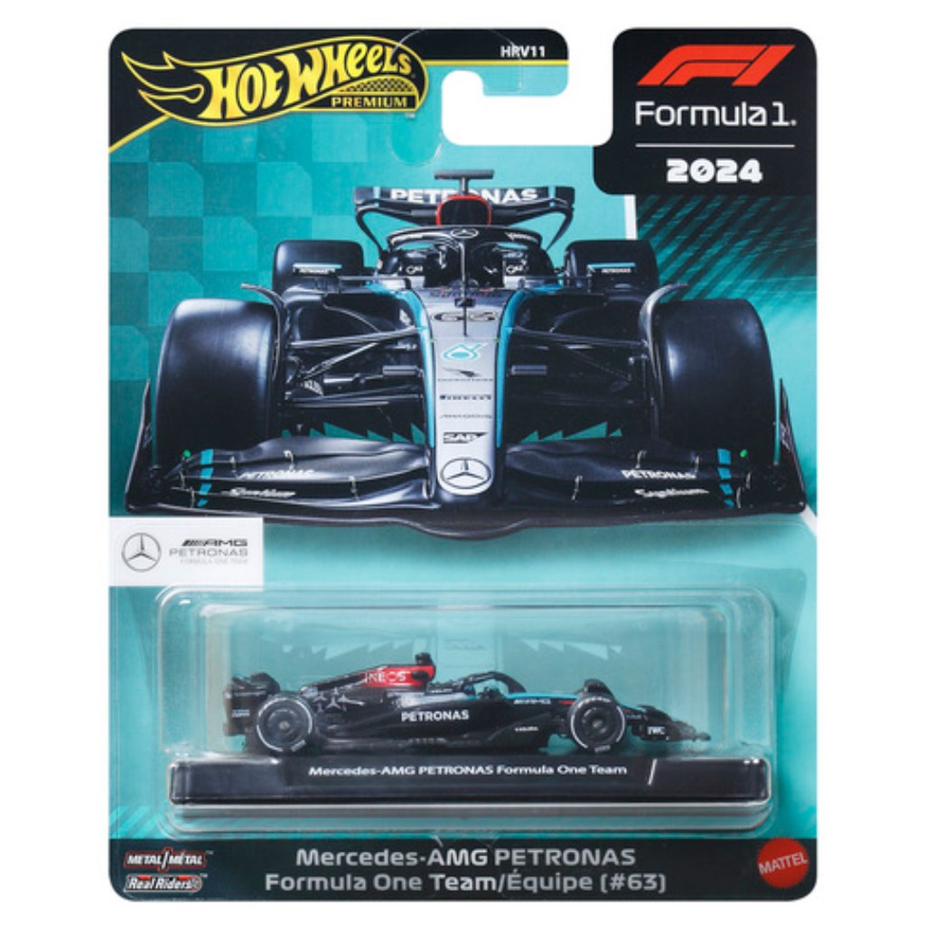 imagen de Hot Wheels Premium: Mercedes-AMG Petronas Fórmula 1 No. 63 cochecito 1/64 – Mattel 1