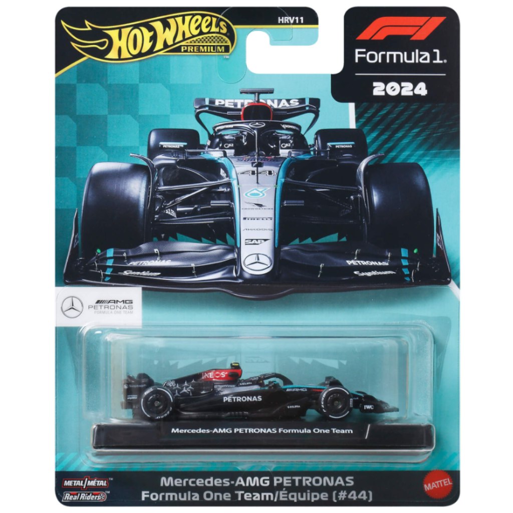 imagen de Hot Wheels Premium: Mercedes-AMG PETRONAS Fórmula 1 No.:44 cochecito 1/64 – Mattel 1