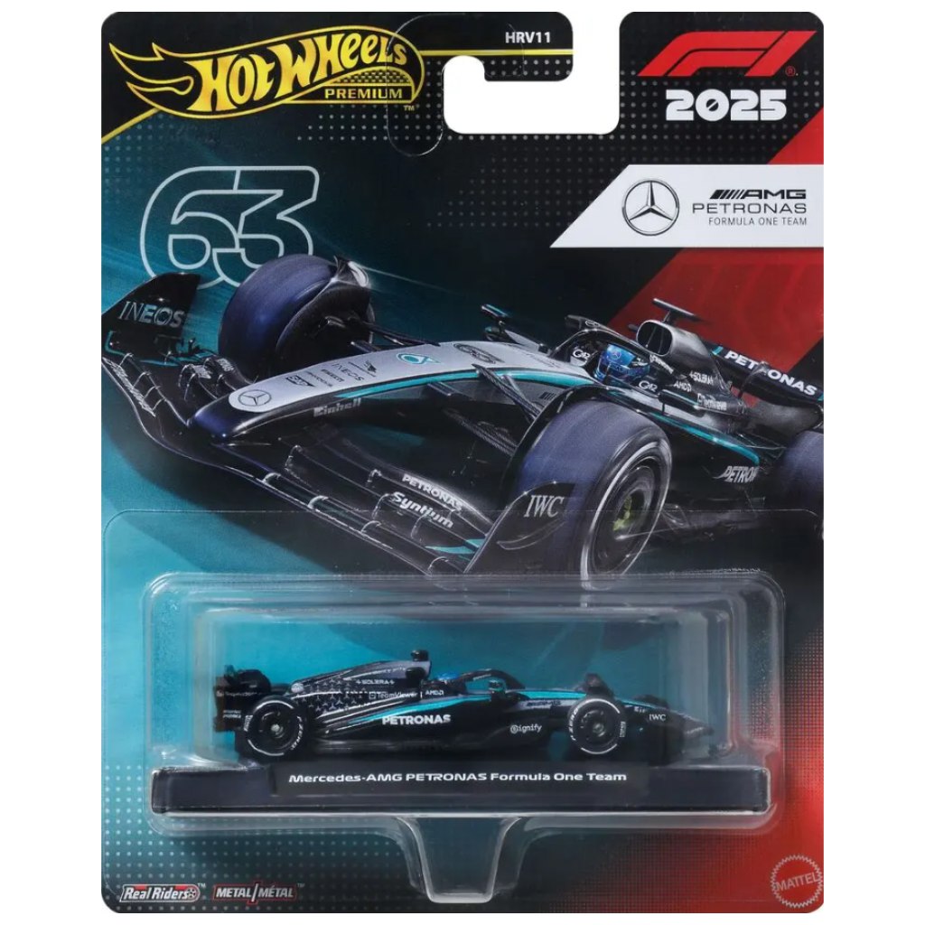 imagen de Hot Wheels Premium: Mercedes-AMG Petronas Formula 1 team No.:63 coche en miniatura 1/64 - Mattel 1