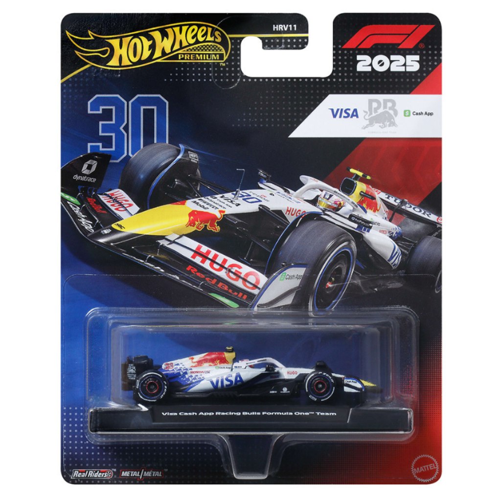 imagen de Hot Wheels Premium: Visa Cash App Racing Bulls equipo de Fórmula 1 No.:30 coche 1/64 - Mattel 1