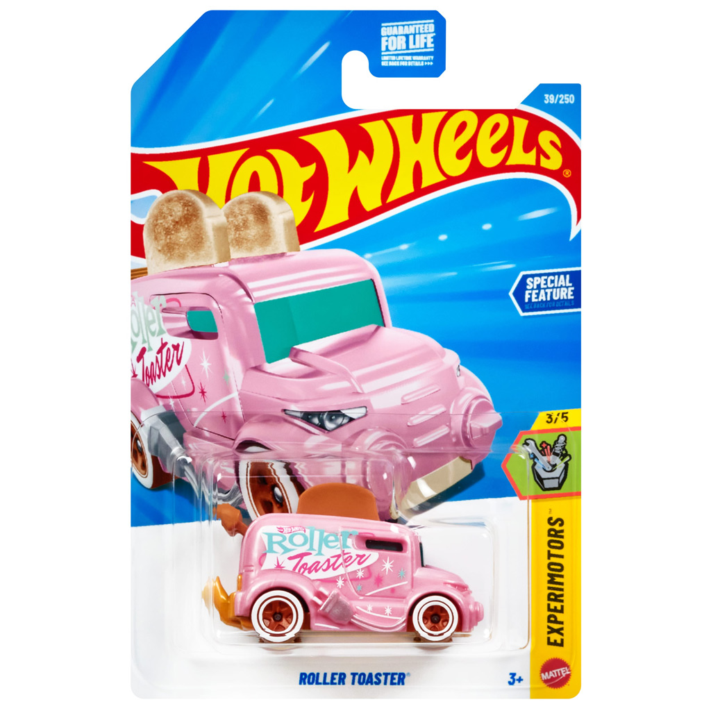 imagen de Hot Wheels: Roller Toaster coche pequeño rosa 1/64 - Mattel 1