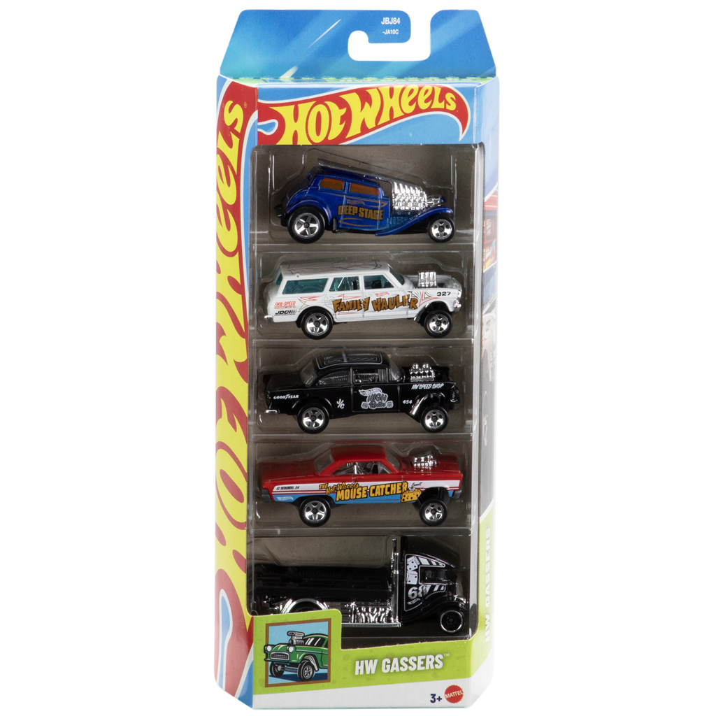 imagen de Hot Wheels: Set de 5 coches pequeños Gassers 1/64 - Mattel 1