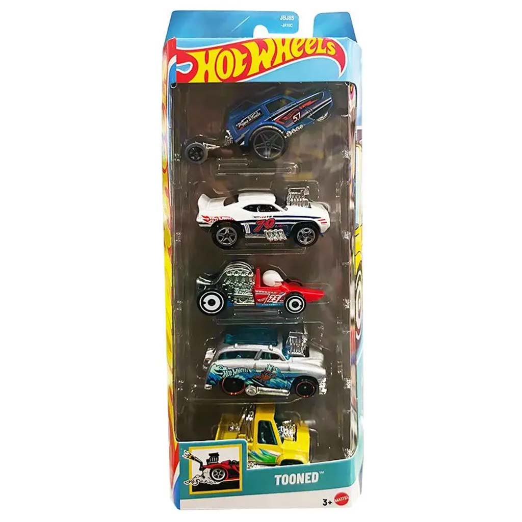 imagen de Hot Wheels: Set de 5 coches pequeños Tooned 1/64 - Mattel 1