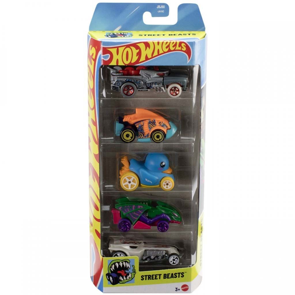 imagen de Hot Wheels: Set de vehículos Street Beasts de 5 piezas 1/64 - Mattel 1