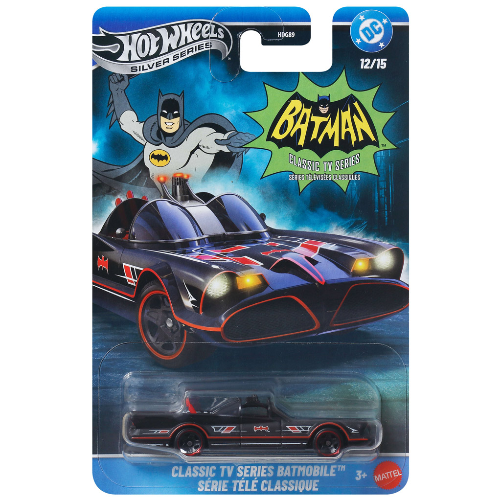 imagen de Hot Wheels Silver Series: Batmóvil de la serie clásica de TV cochecito 1/64 - Mattel 1