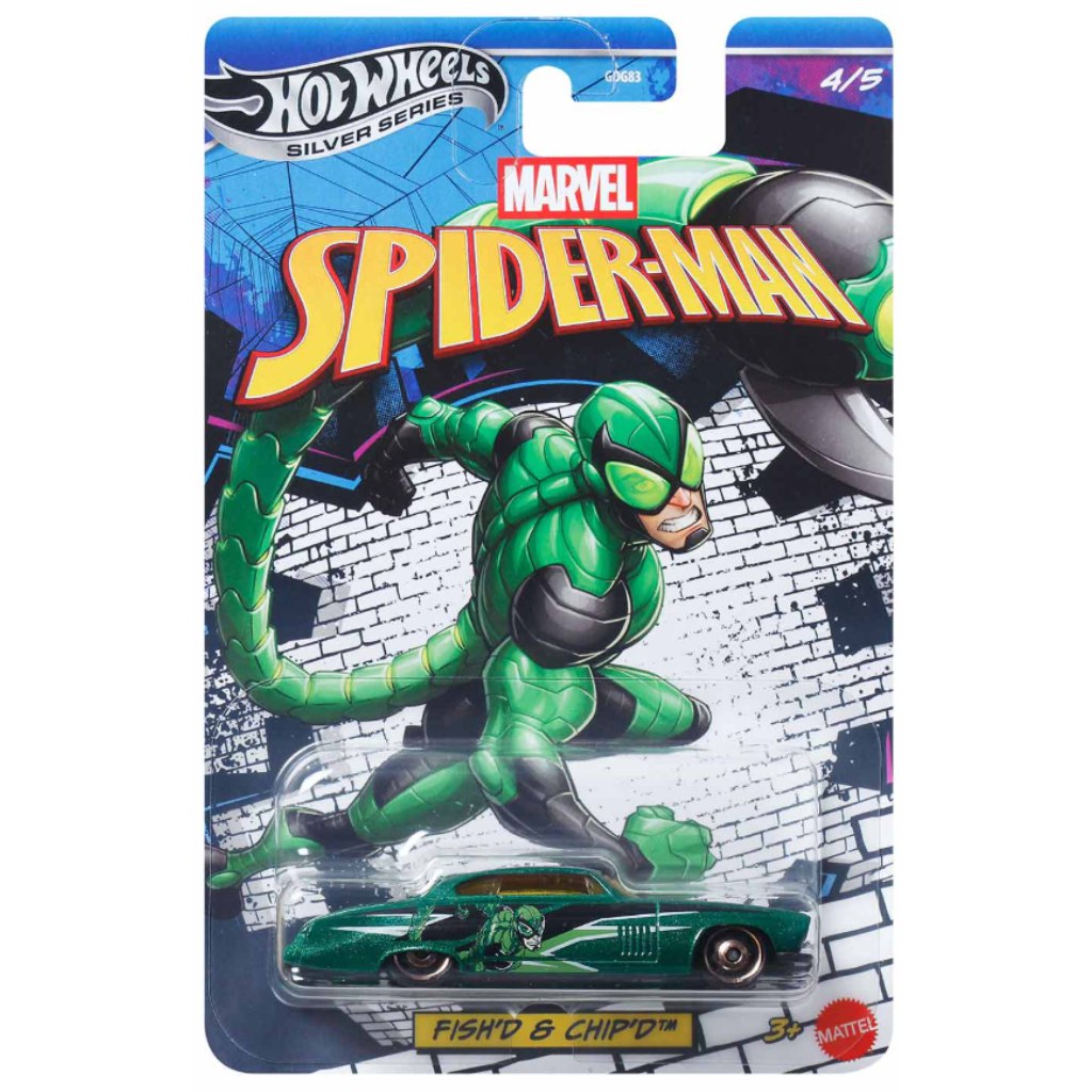 imagen de Hot Wheels Silver Series: Marvel Spider-Man Fish’d & Chip’d cochecito 1/64 - Mattel 1