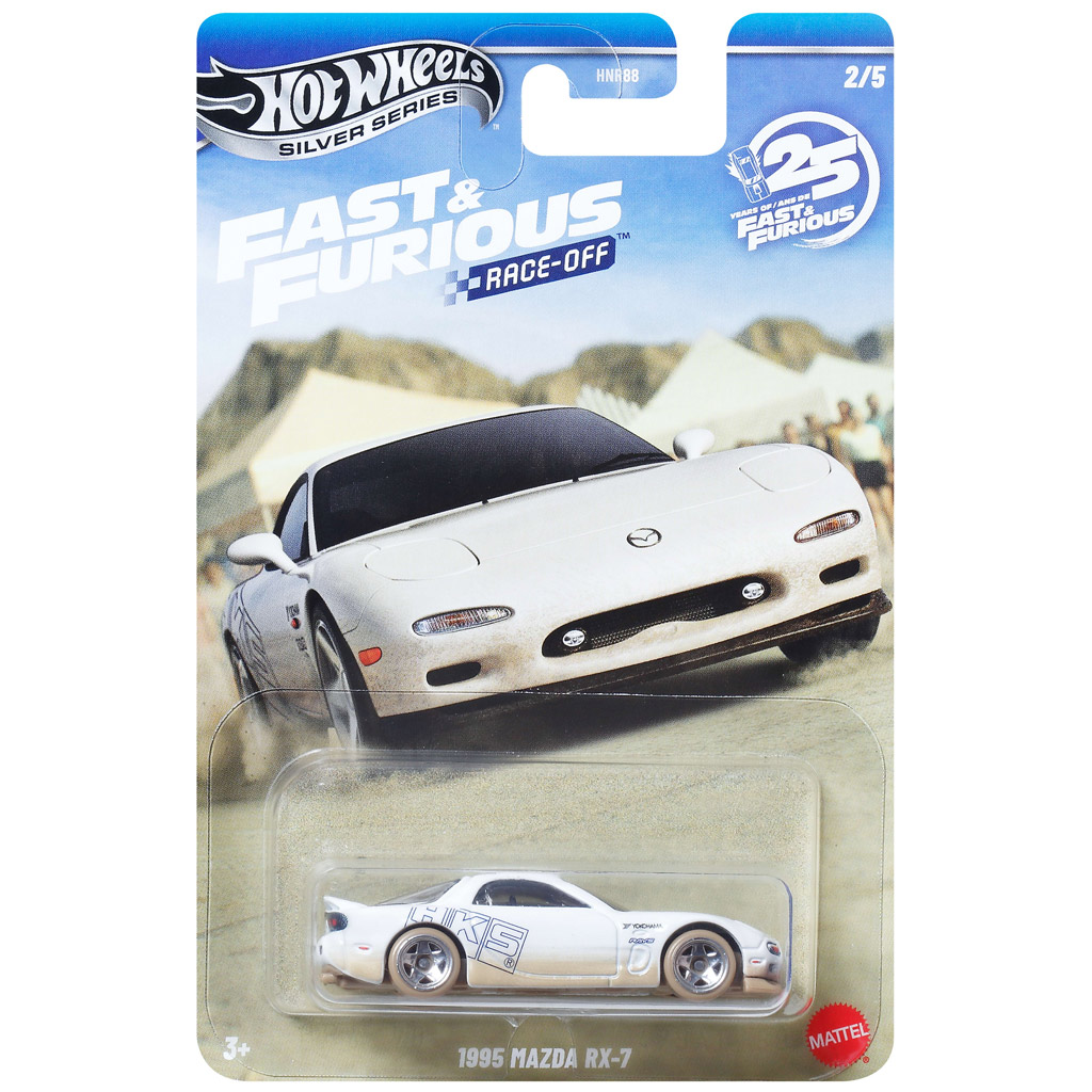 imagen de Hot Wheels Silver Series: Rápido y Furioso 1995 Mazda RX-7 coche en miniatura 1/64 - Mattel 1
