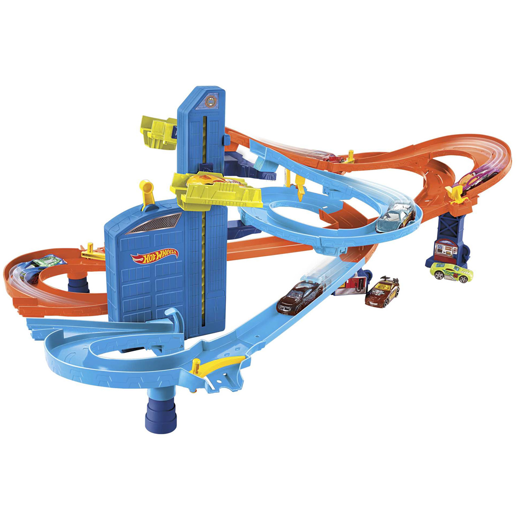 imagen de Hot Wheels: Super Espiral pista de carreras con 5 coches pequeños - Mattel 2