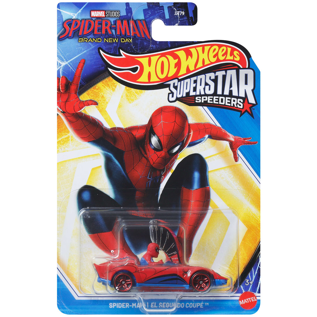 imagen de Hot Wheels: Superstar Speeders Spider-Man El Segundo Coupé coche pequeño 1/64 - Mattel 1