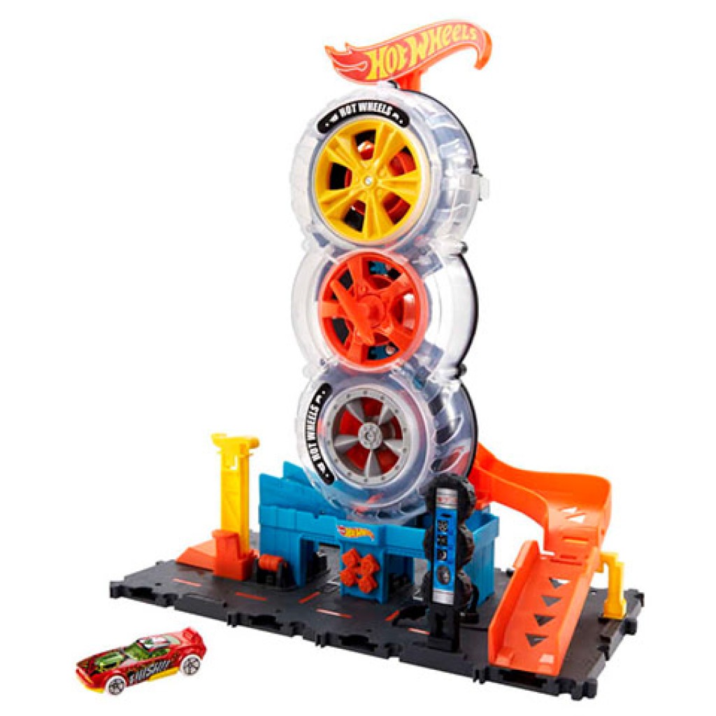 imagen de Hot Wheels: Taller de neumáticos de tres ruedas - Mattel 2